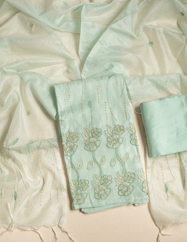 KOTA SILK EMBROIDERED SUIT SET