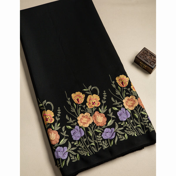BANANA CREPE EMBROIDERED FABRIC