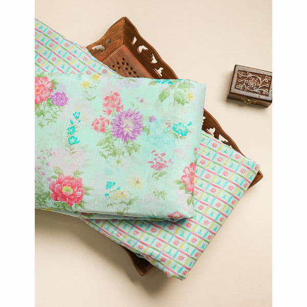 PURE MALAI CHANDERI PRINTED FABRICS