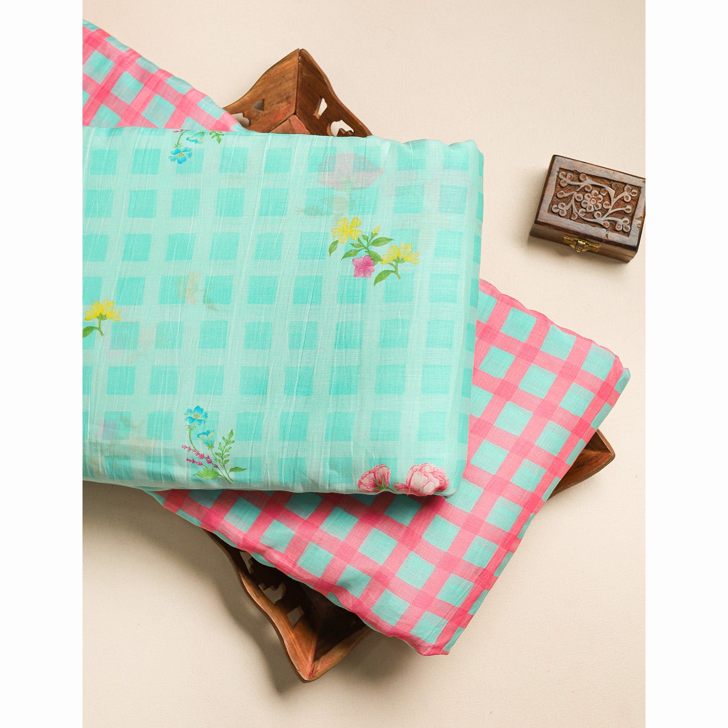 PURE MALAI CHANDERI PRINTED FABRICS