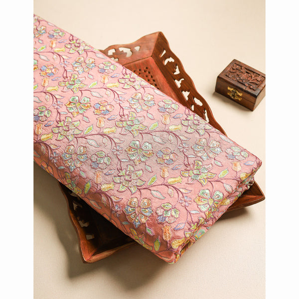 EMBROIDERED SILK FABRIC