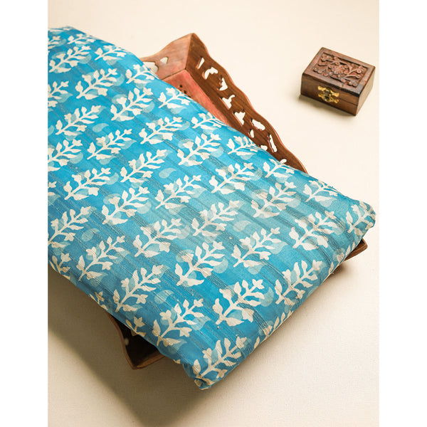 SEMI TUSSAR PRINTED FABRIC