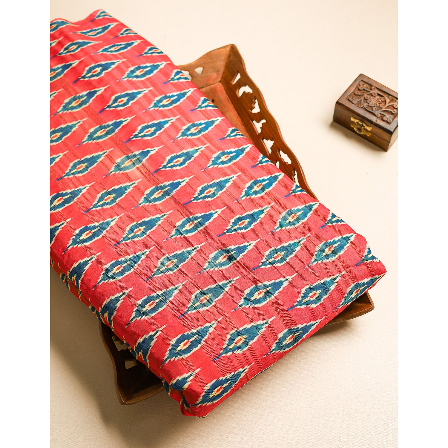 SEMI TUSSAR PRINTED FABRIC