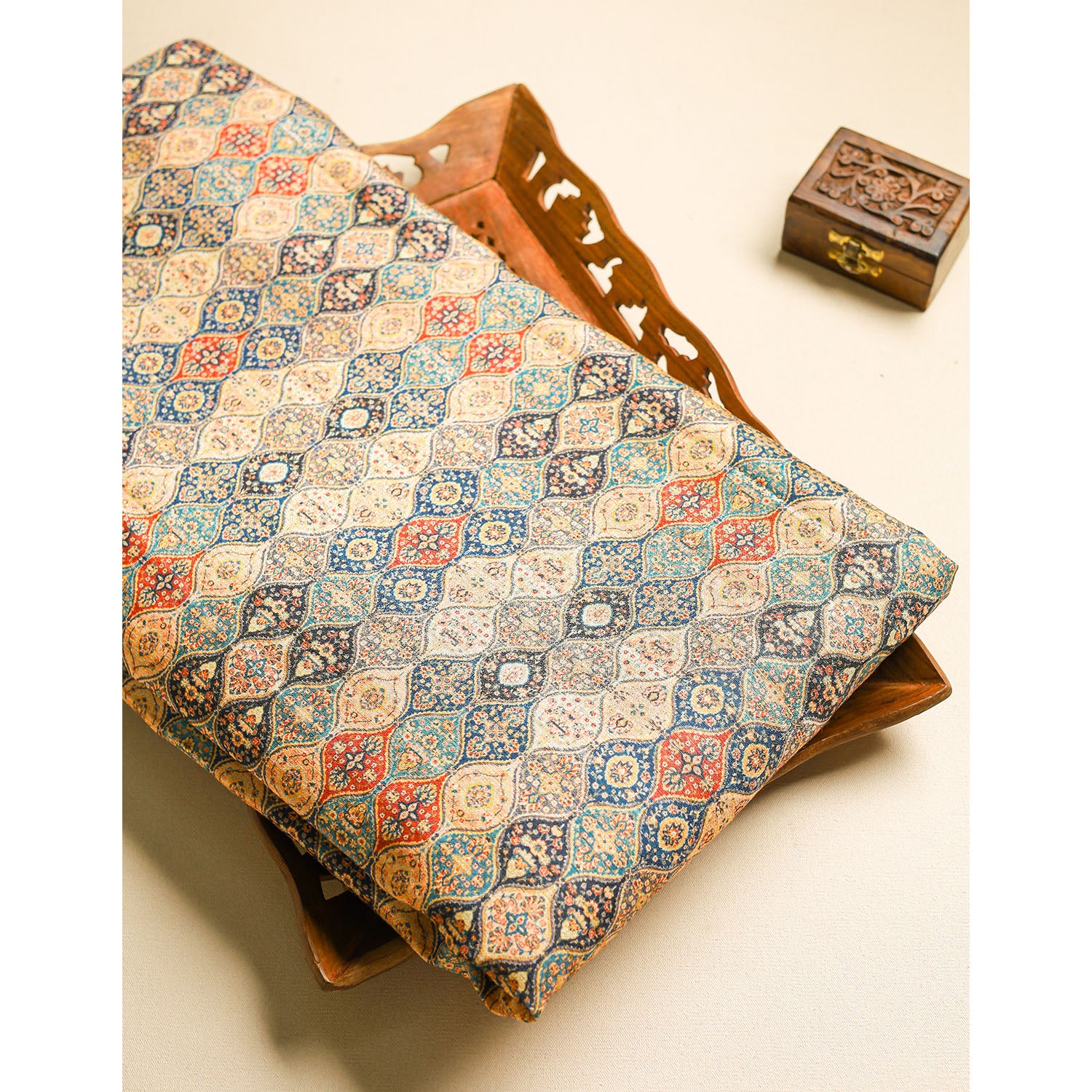 SEMI TUSSAR PRINTED FABRIC