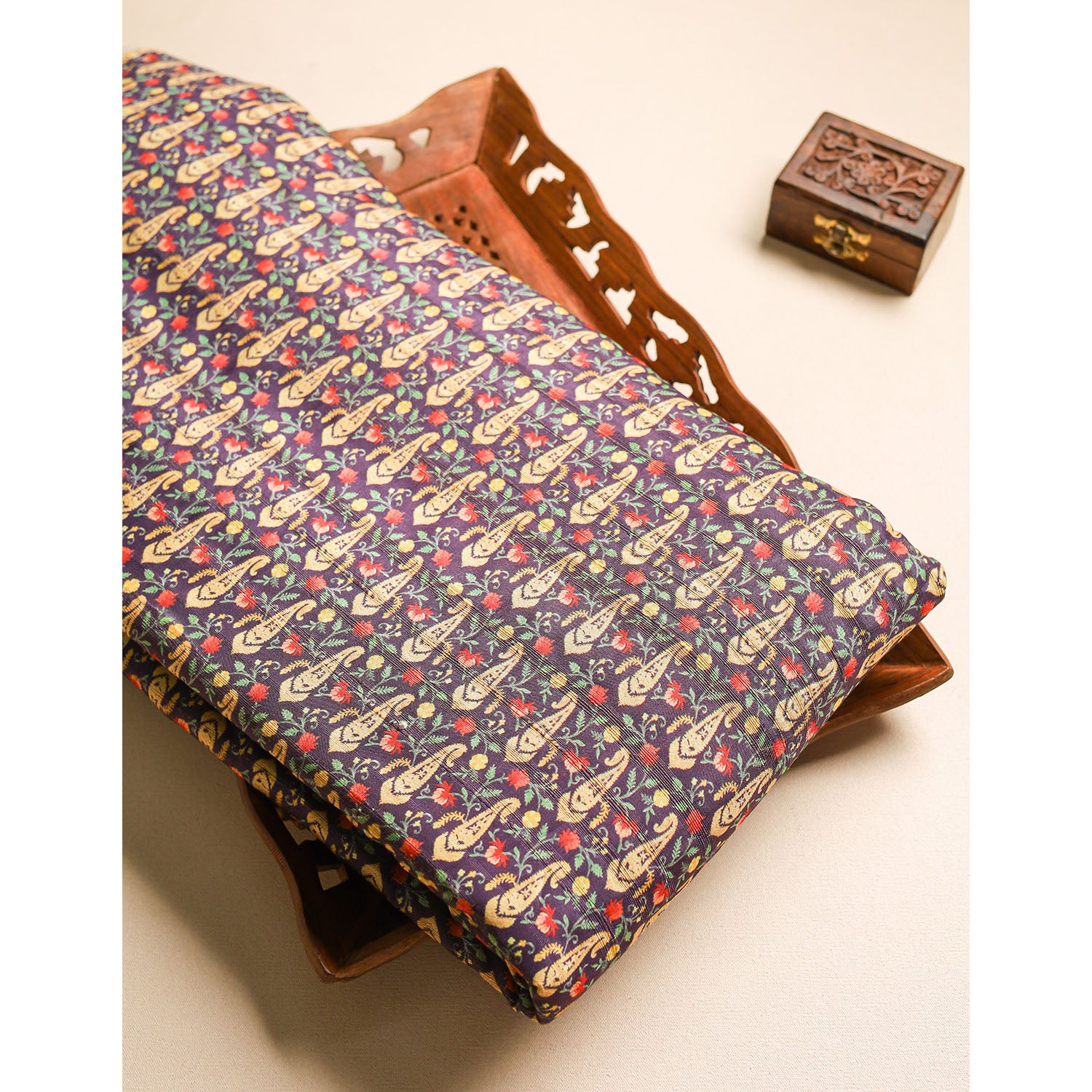 SEMI TUSSAR PRINTED FABRIC