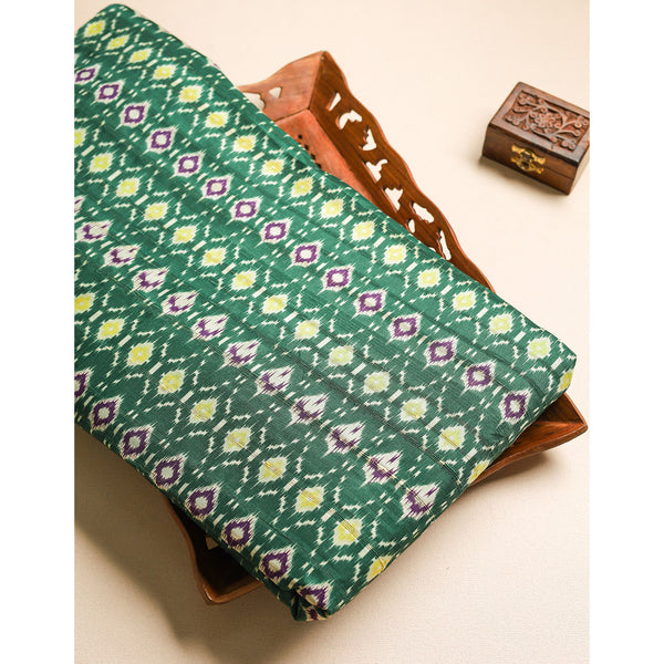 SEMI TUSSAR PRINTED FABRIC