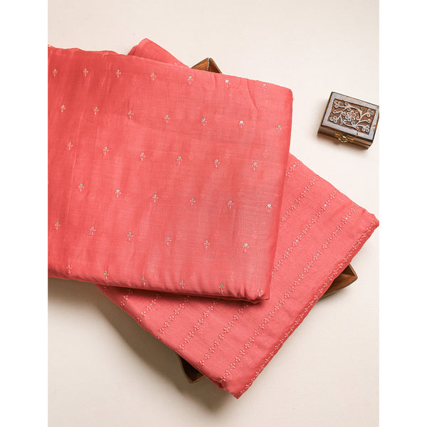 MALAI CHANDERI EMBROIDERED SET