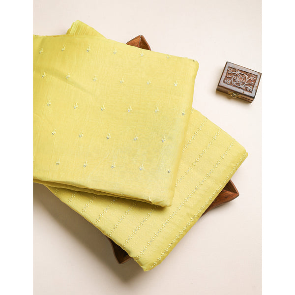 MALAI CHANDERI EMBROIDERED SET