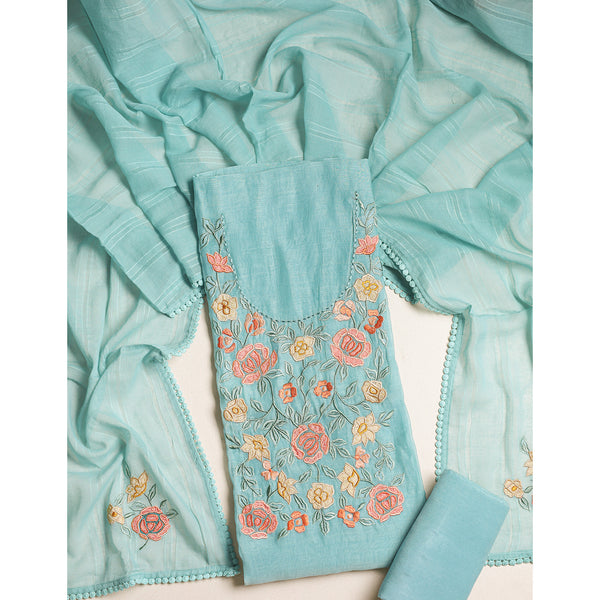 MALAI CHANDERI SUIT SET