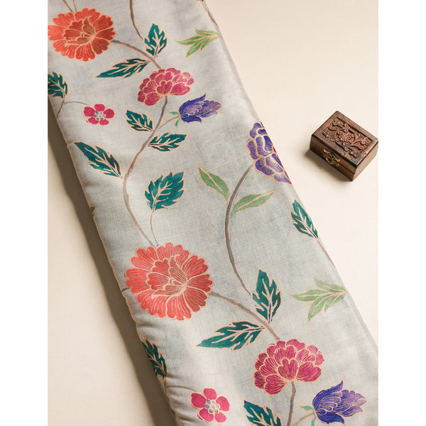 TISSUE SILK PRINTED FABRIC