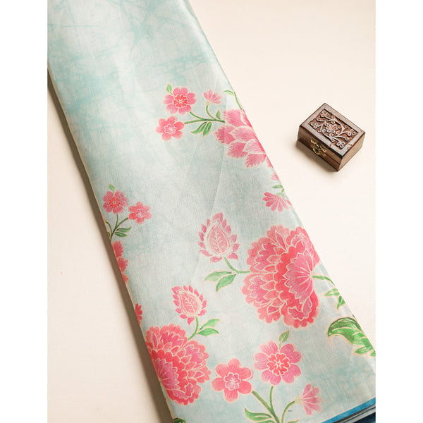 TISSUE SILK PRINTED FABRIC