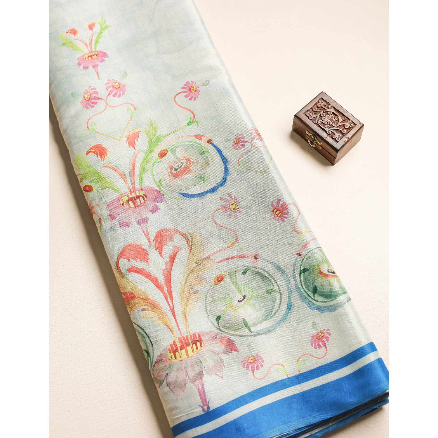 TISSUE SILK PRINTED FABRIC
