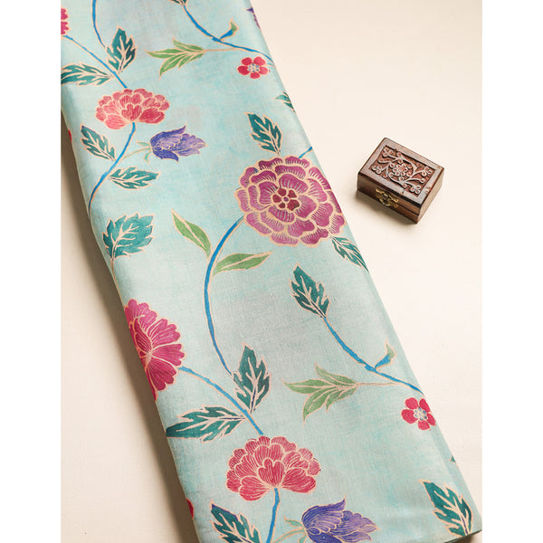 TISSUE SILK PRINTED FABRIC