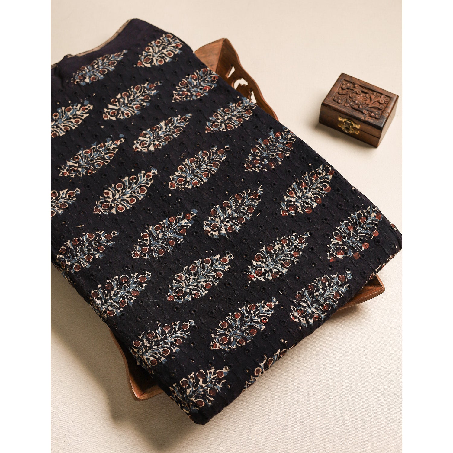 Pure Ajrakh Cotton Hakoba Fabric