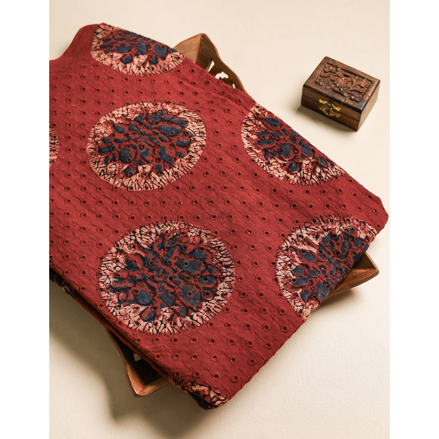 Pure Ajrakh Cotton Hakoba Fabric