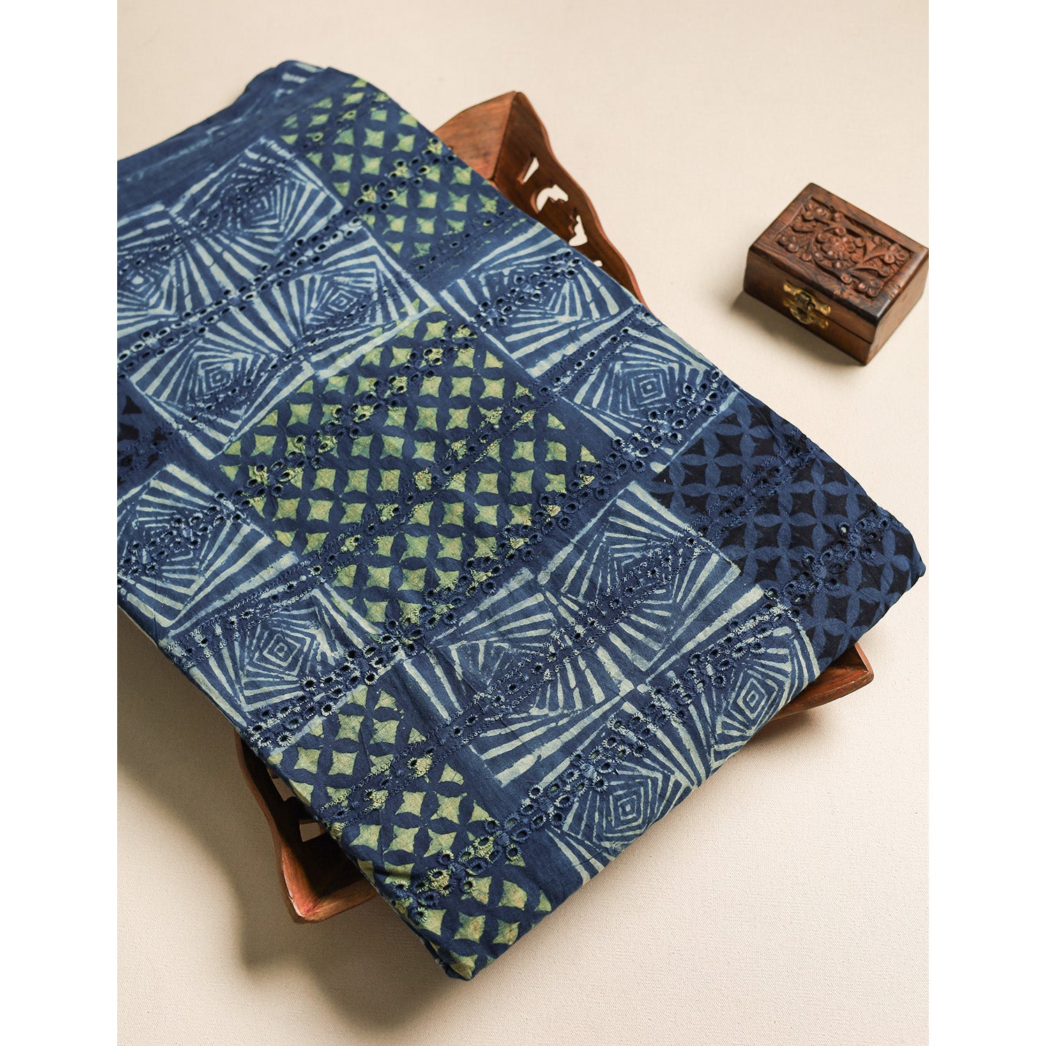 Pure Ajrakh Cotton Hakoba Fabric