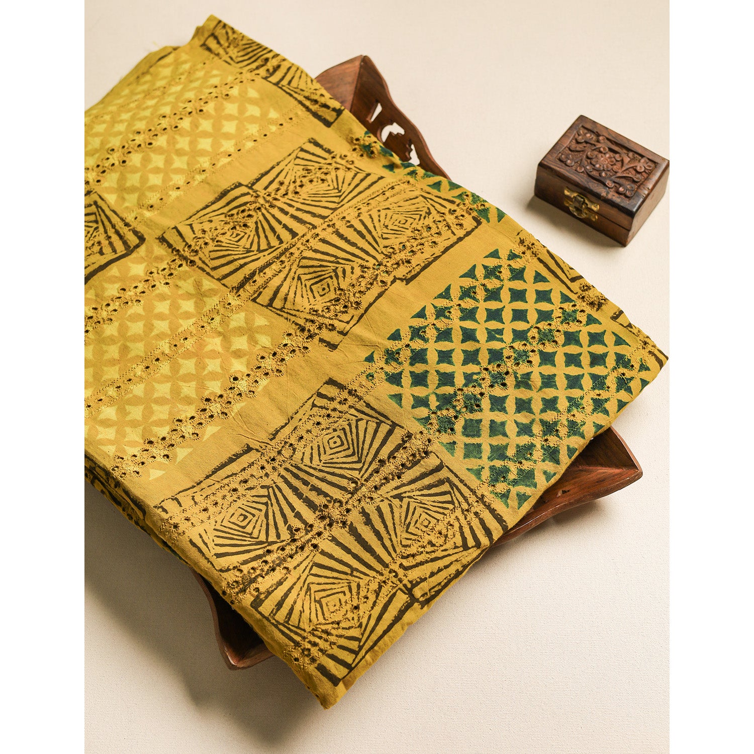 Pure Ajrakh Cotton Hakoba Fabric