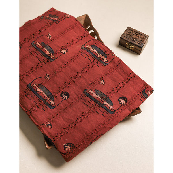 Pure Ajrakh Cotton Hakoba Fabric