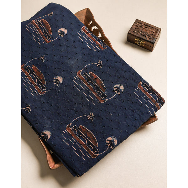 Pure Ajrakh Cotton Hakoba Fabric