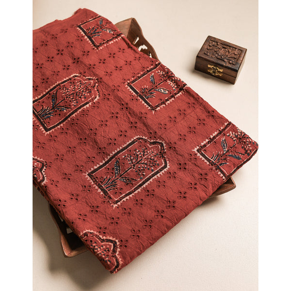 Pure Ajrakh Cotton Hakoba Fabric