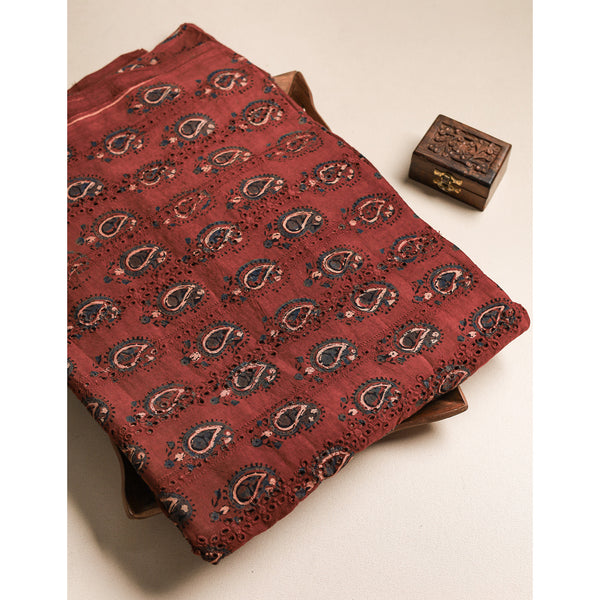 Pure Ajrakh Cotton Hakoba Fabric