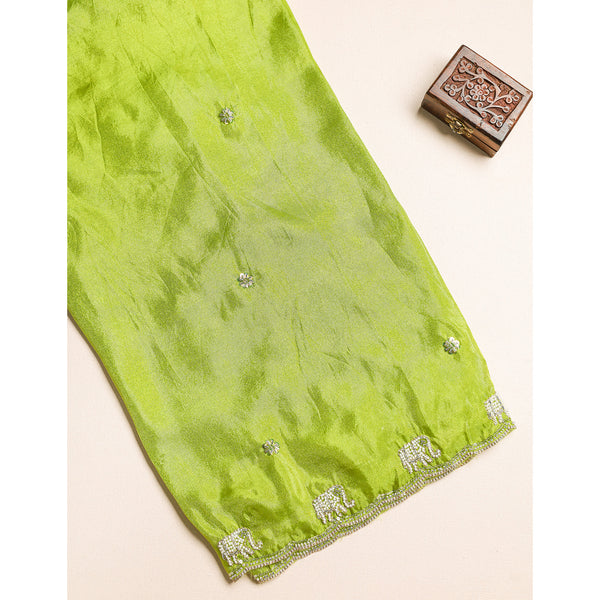 TISSUE SILK EMBROIDERED FABRIC