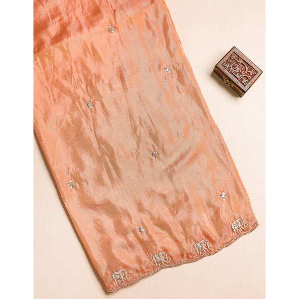 TISSUE SILK EMBROIDERED FABRIC