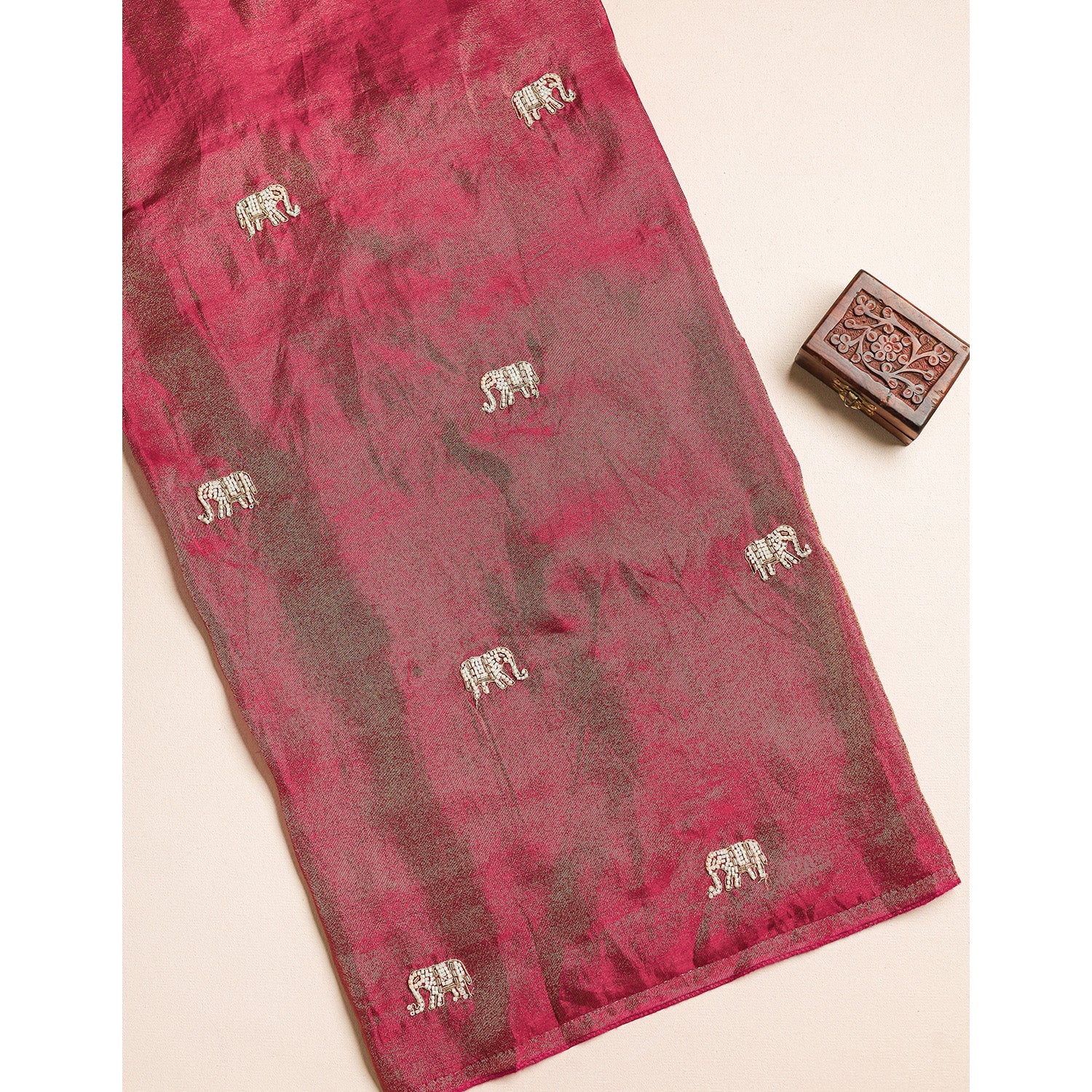 TISSUE SILK EMBROIDERED FABRIC