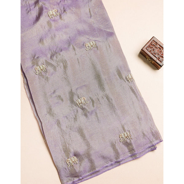 TISSUE SILK EMBROIDERED FABRIC