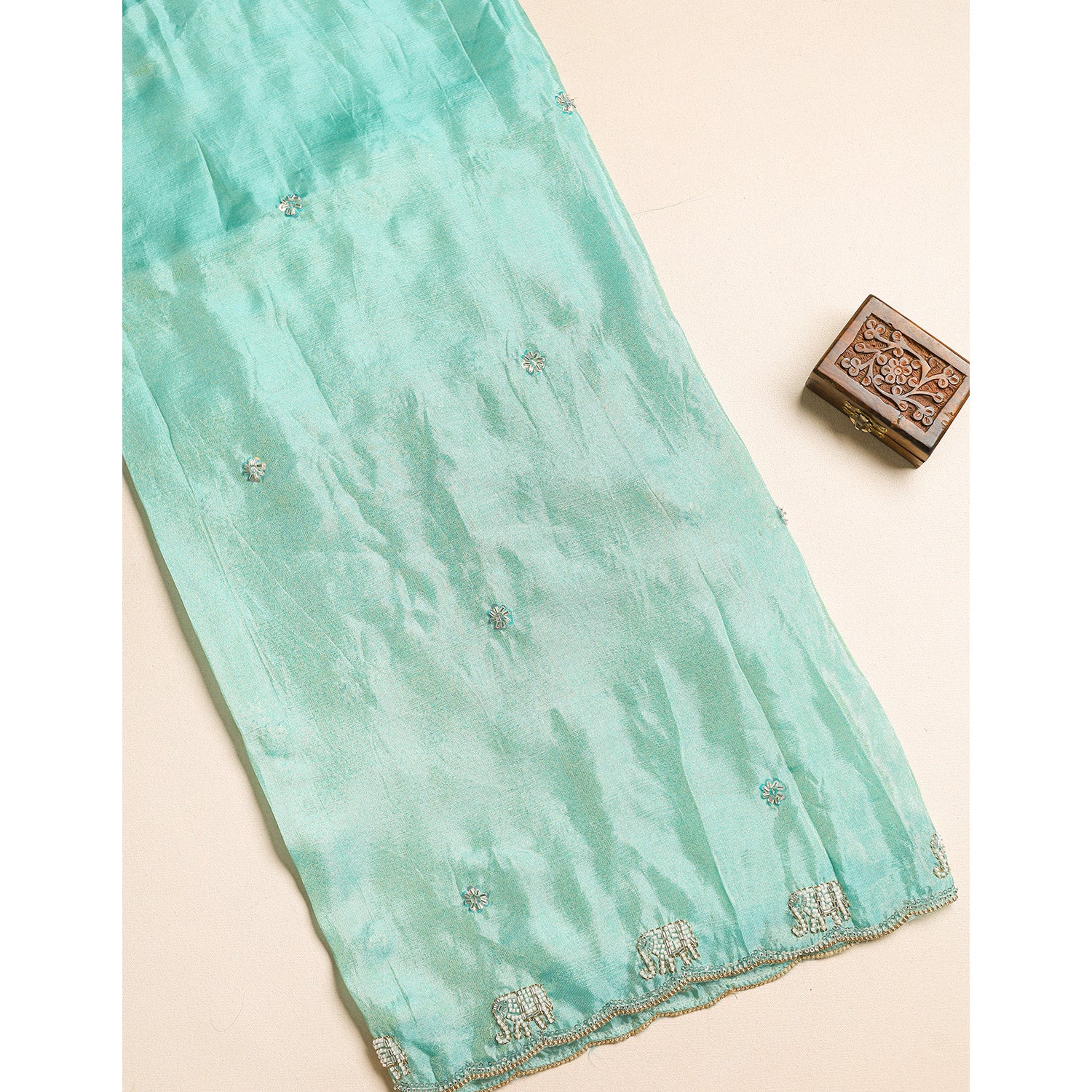 TISSUE SILK EMBROIDERED FABRIC