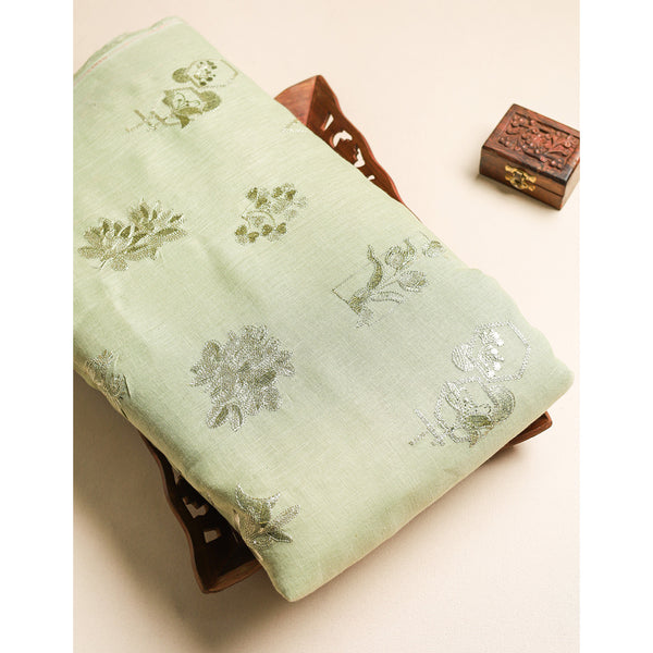 LINEN EMBROIDERED FABRIC