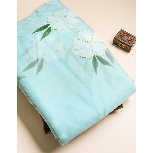ORGANZA HAND PAINTED FABRIC
