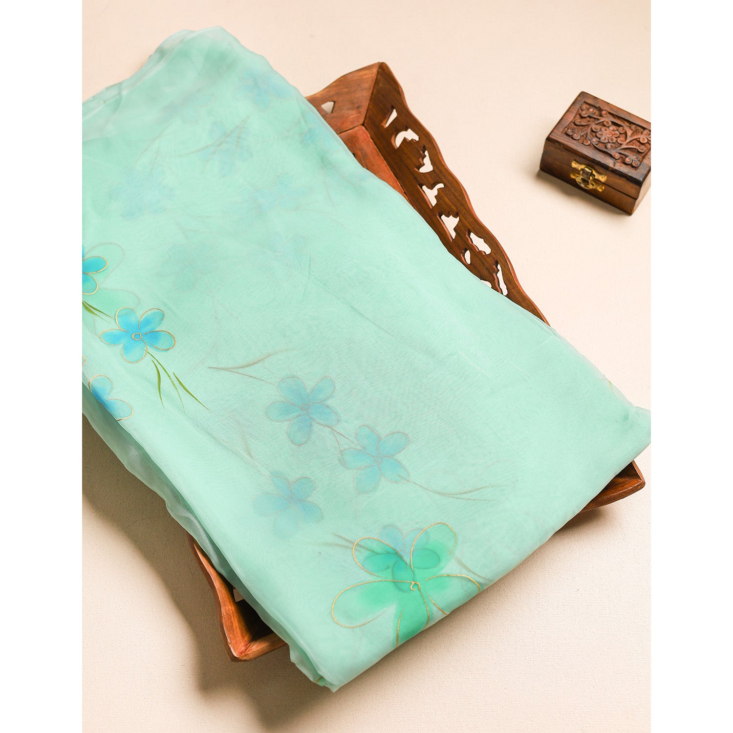 ORGANZA HAND PAINTED FABRIC