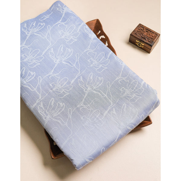 DUPION SLUB PRINTED FABRIC