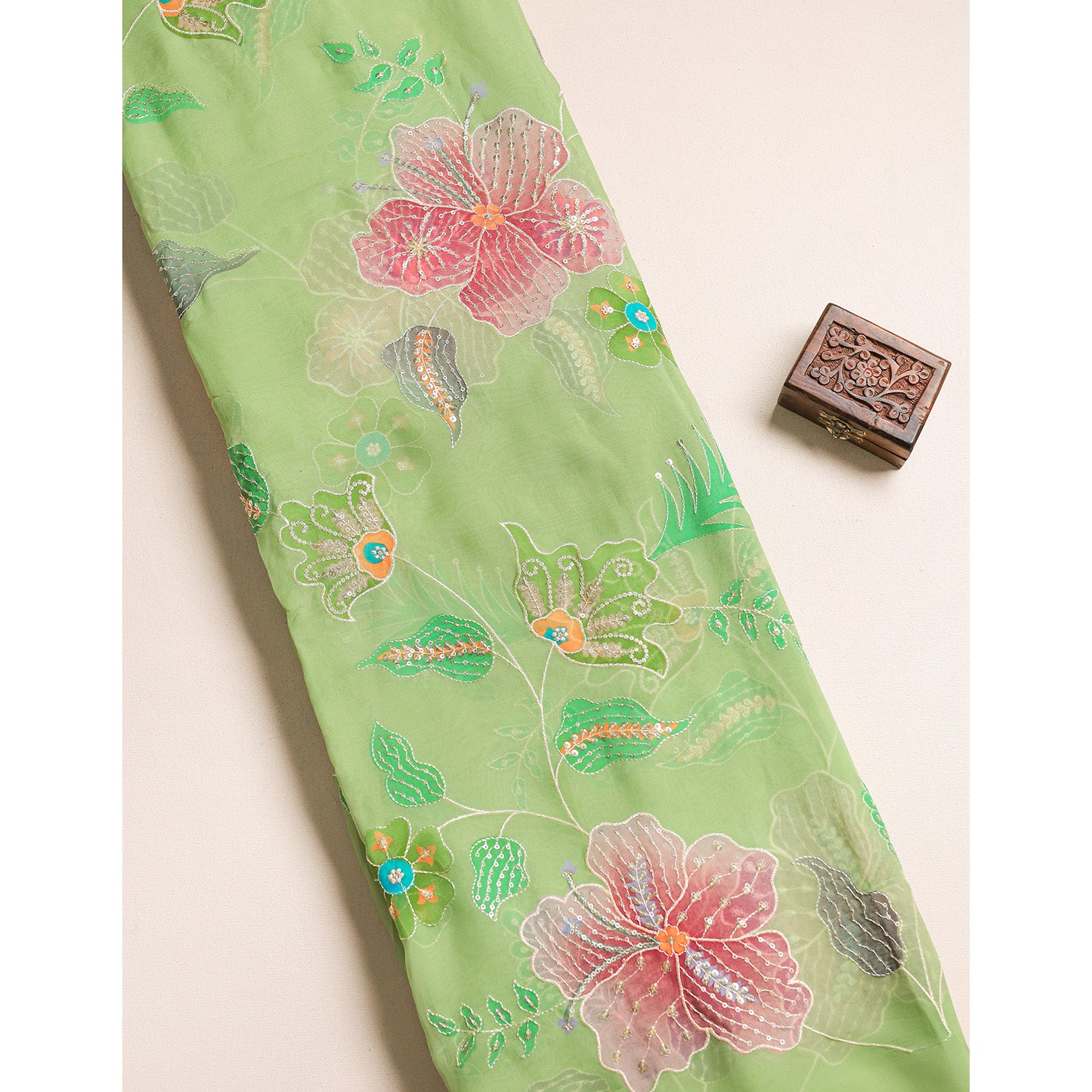 ORGANZA EMBROIDERED FABRIC