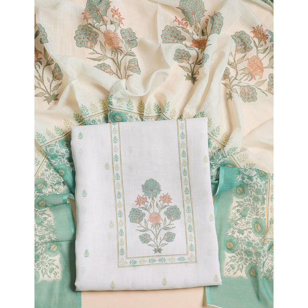 SEMI LINEN PRINTED 2 PIECE SUIT SET