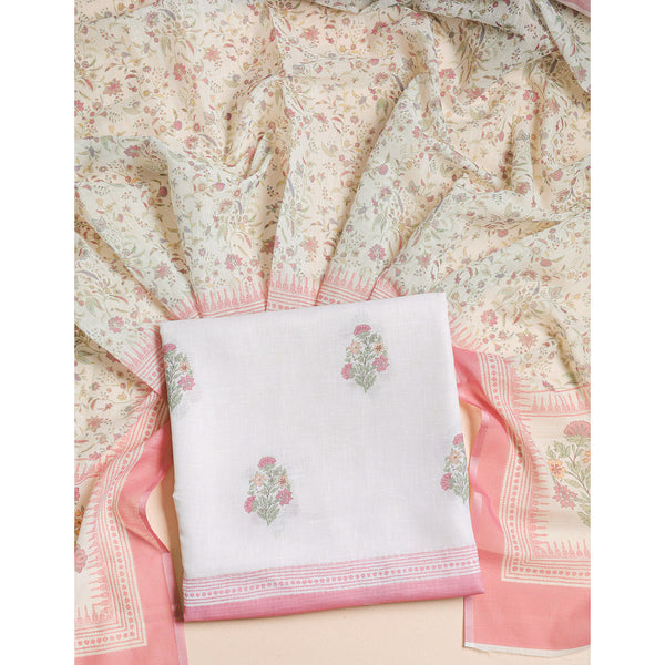 SEMI LINEN PRINTED 2 PIECE SUIT SET