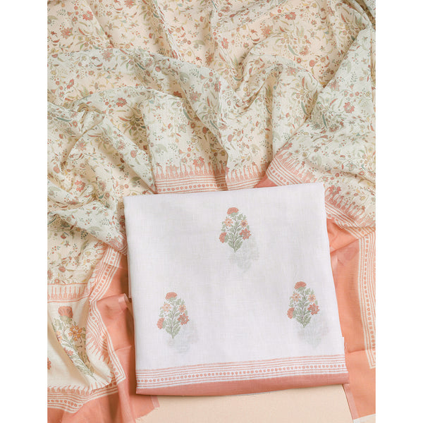 SEMI LINEN PRINTED 2 PIECE SUIT SET