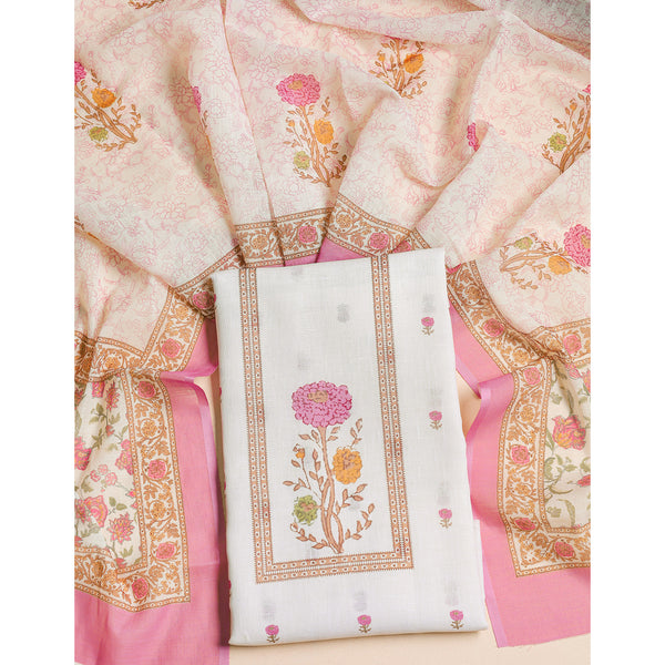 SEMI LINEN PRINTED 2 PIECE SUIT SET