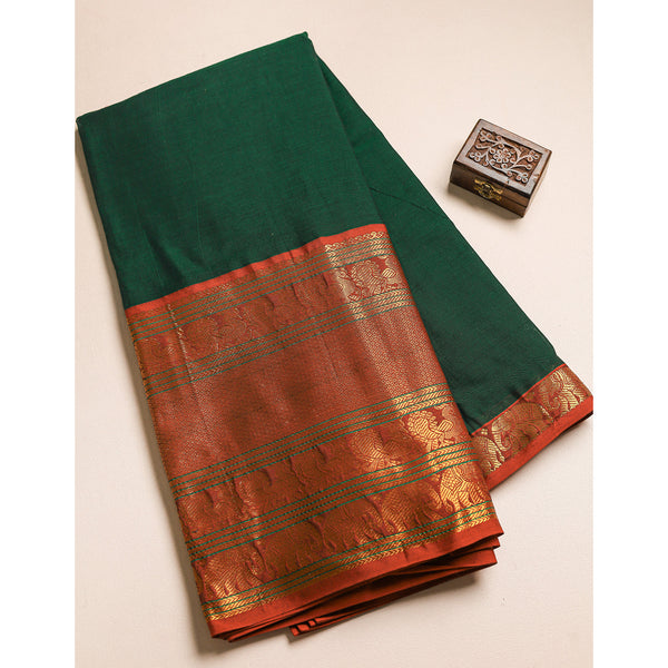 Handloom Cotton Narayanpet Zari Border Fabric