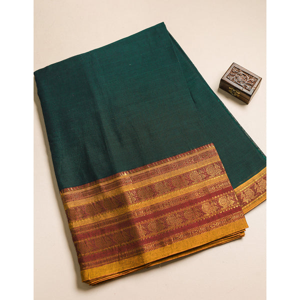 Handloom Cotton Narayanpet Zari Border Fabric