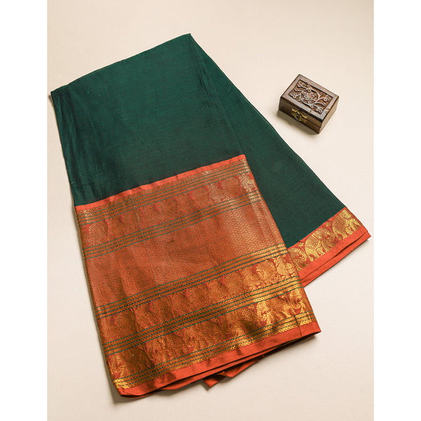 Handloom Cotton Narayanpet Zari Border Fabric