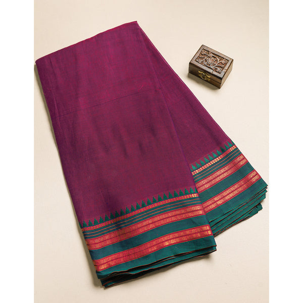 Handloom Cotton Narayanpet Zari Border Fabric