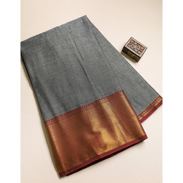Handloom Cotton Narayanpet Zari Border Fabric