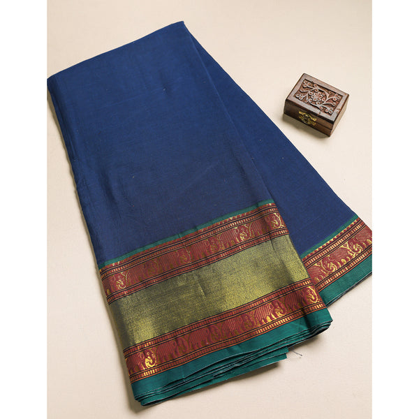Handloom Cotton Narayanpet Zari Border Fabric