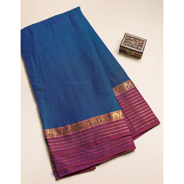 Handloom Cotton Narayanpet Zari Border Fabric