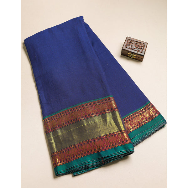 Handloom Cotton Narayanpet Zari Border Fabric