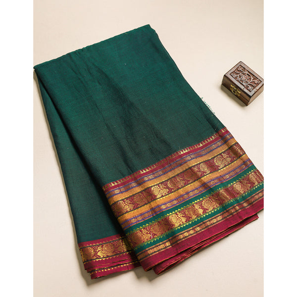 Handloom Cotton Narayanpet Zari Border Fabric