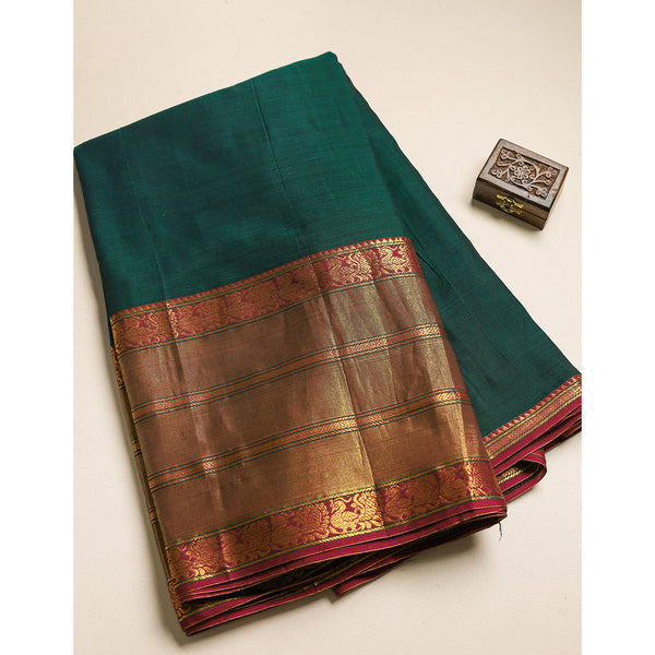 Handloom Cotton Narayanpet Zari Border Fabric