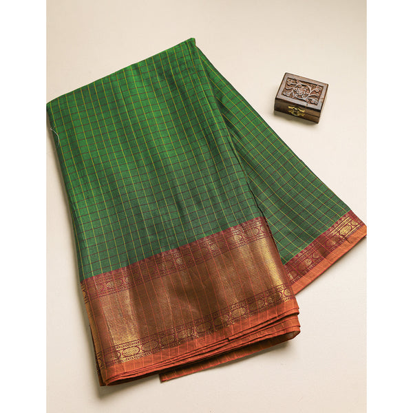 Handloom Cotton Narayanpet Zari Border Fabric